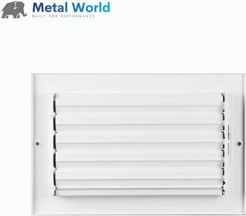 Metal World 10"x4" 2-Way 1/2" Fin Steel Register...
