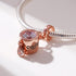 Rose Gold Coffee Cup Charms Fits Pandora Bracelet 925 Sterling Silver Red Wine Glass Chocolate Candy Clock Vacation Charms Jewelry Gifts for Women...