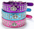 Rhinestone Dog Collar, Crown Rhinestone Diamante Jewelry Crystal Adjustable PU Leather Pet Dog Cat Puppy Collar (S:8-10.5", Purple)...