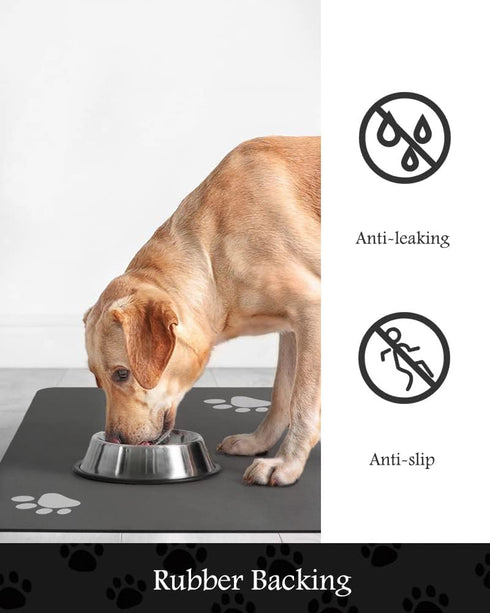 Pet Feeding Mat-Absorbent Dog Mat for Food and Water Bowl-No Stains Quick Dry Dog Water Dispenser Mat-Dog Accessories Pet Supplies-Dog Water Bowl ...