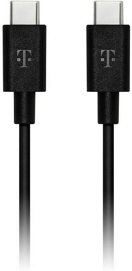 OEM T-Mobile USB-C to USB-C Charging Cable 6ft - Charger Sync Cord for Samsung Galaxy S20 / S20+ / S20 Ultra/Note 10 Plus / A80, Google Pixel 2/3 ...