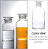 Baluue 250mL Lab Chemicals Bottle Lab Vials Clear Reagent Bottle Glass Narrow Mouth Bottle Clear Glass with Ground Glass Stopper and Graduate for ...