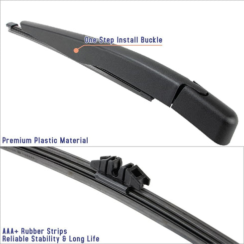 Rear Windshield Wiper Arm Blade Assembly Compatible with 2011-19 Ford Explorer, 2013-19 Ford Escape, 2015-19 Lincoln MKC, 2016-18 Lincoln MKX Rear...