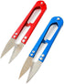 2PCS Metal U-shaped Grip Sewing Scissors Yarn Thread Tailors Cutter Mini Small Snips Trimming Nipper - Great for Stitch,DIY Supplies (Color Random...