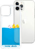 LUVI Compatible with iPhone 12 Pro Case Liquid Moving Quicksand Funny Cute Cartoon Lovely Duck Flowing Floating Waterfall Protective Cover Soft Si...