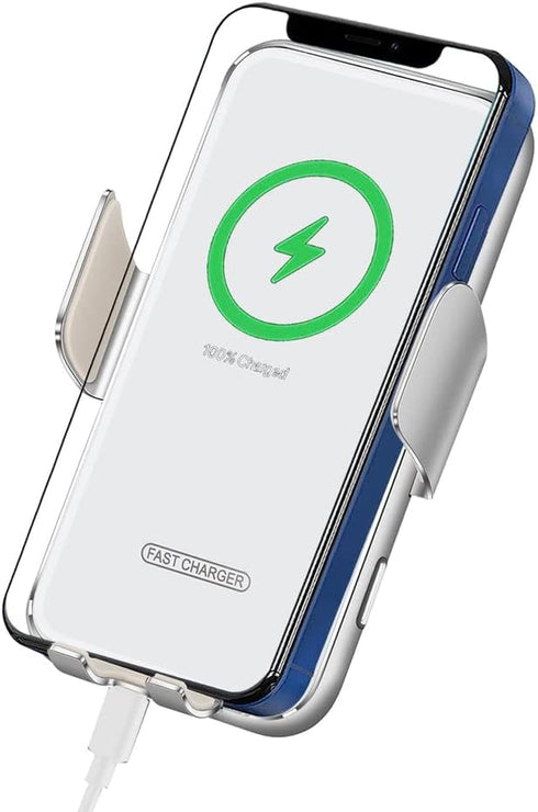Wireless Phone Car Charger, Air Vent, Touch to Open Fast Charging for iPhones Samsung Galaxy, Google Pixel Smartphones (Color Silver)...
