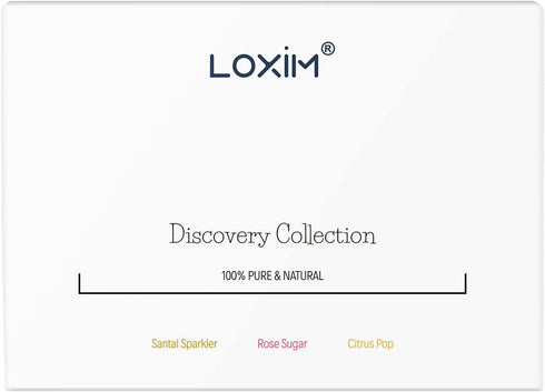 LOXIM Discovery Collection Essential Oil Set of 3 (Santal Sparkle, Rose Sugar, Citrus Pop) Fragrance Oils for Aromatherapy Diffuser, 100% Pure Nat...