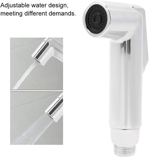Multi-Functional ABS Bathroom Handheld Toilet Bidet Shower Hose Holder Stainless Steel Toilet Handheld Showers Nozzle Head for Personal Hygiene, P...