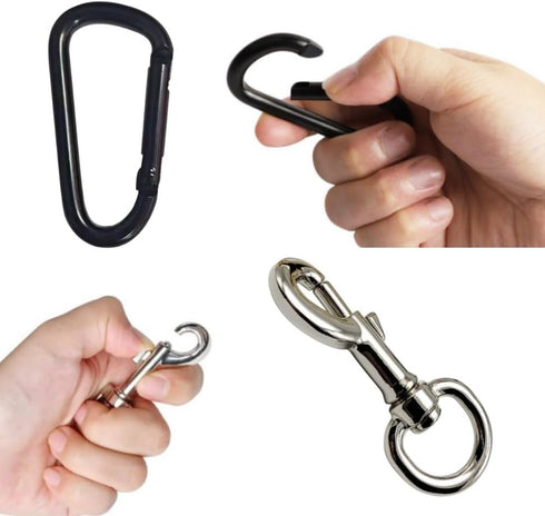 Dog Leash Metal Shock Absorbing Spring Buckle Sun Shade Spring Heavy Duty Steel Tent Rope Fixed Buckle Tensioner for Outdoor Camping Dog Training,...