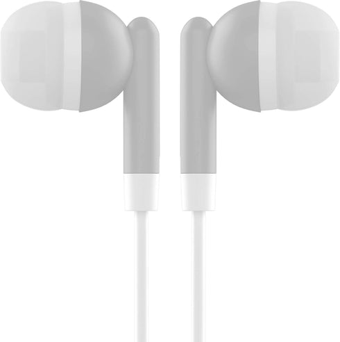 Maeline Bulk Earbuds with 3.5 mm Headphone Plug - 10 Pack - Gray...