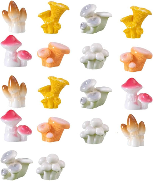 Miniature Resin Mushroom,Micro Landscape House DIY Garden Cute Mushrooms,Mushroom Sculpture for Fairy Garden Fish Tank Outdoor Landscape Decoratio...