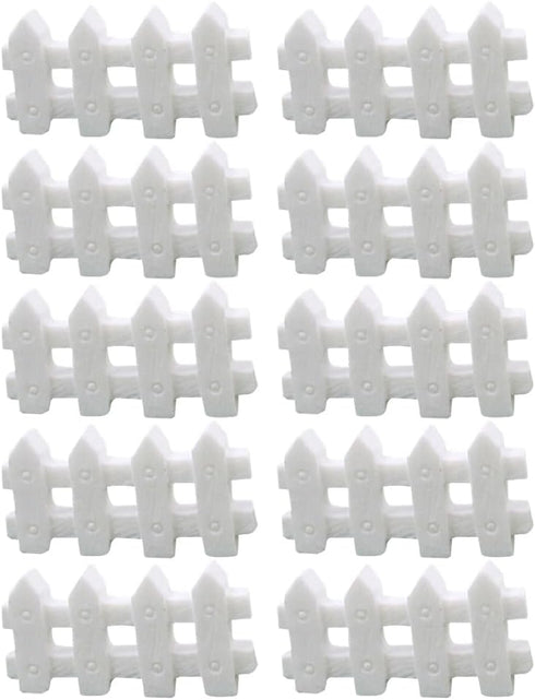 BESPORTBLE 10 Pcs Miniature Garden Fence Mini Picket Ornament Fence for Dollhouse Garden Plant Pot Decorations DIY Project (White)...