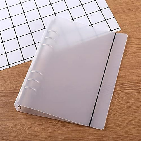 A5 6 Ring Binder Cover Clean Transparent Soft PVC for Refillable Notebook Shell withMatte surfaceforStamp & Die Storage...