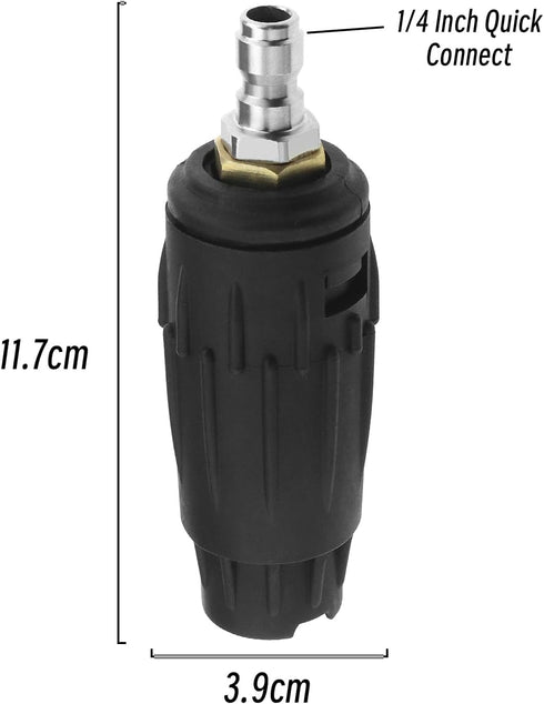 The Lord of the Tools Adjustable Pressure Washer Nozzle Tip 1/4 Inch Quick Connect Plug 3000 PSI 030 Pressure Washer Rotating Spray Turbo Nozzle...