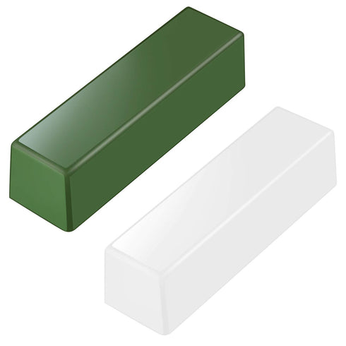 Blulu 300g/ 9.8 Oz Metal Polishing Compound Fine Green and White Buffing Compound Bars Leather Strop Sharpening Stropping Compounds for Knife Shar...