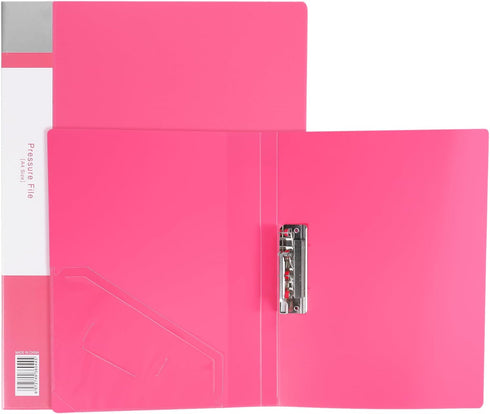 PATIKIL 9.3x12.2" Punchless Binder Clamp, 2 Pcs Plastic Single Strong Clip Clamp Binder Without Rings Sheet File Folder Protector for A4 Size Pape...