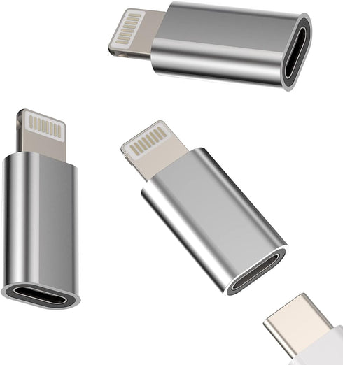 USB C Female to Lightning Male Adapter 3 Pack, Apple MFi Certified, Compatible with iPhone 14, 13, 12, 11, iPad Air, Mini, Pro, USB C to Lightning...