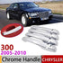 Signature Triple Chrome Plated Side Door Handle Cover Overlay Compatible with 300/300C 200 Avenger Caliber Journey Grand Caravan Magnum Grand Cher...