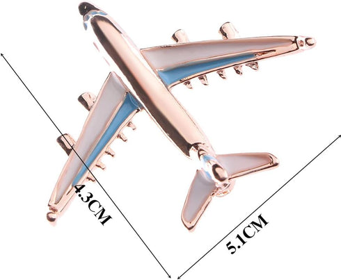 2PCS Airplane Brooch Pins,Red Blue Aircraft Brooch Pin Airplane Model Brooch Cute Plane Pin Brooch for Women Men...
