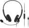 Monoprice WFH 3.5mm + USB Wired Back to Basics Web Meeting Headset - Lightweight, with Adjustable Mic and USB Inline Controller, for Virtual Meeti...