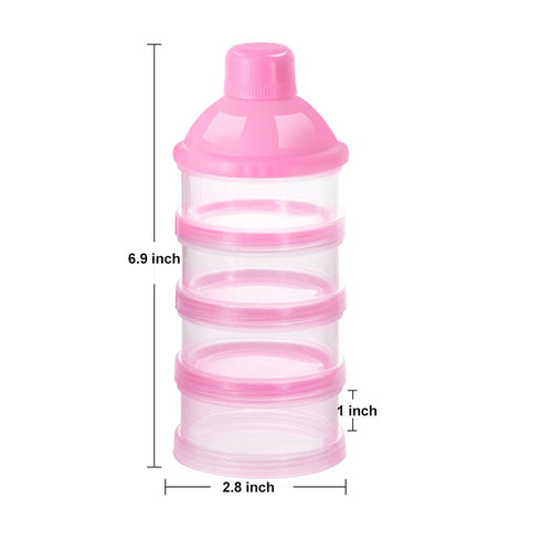 Accmor Formula Dispenser On The Go, 4 Compartments Stackable Formula Container for Travel, Baby Milk Powder Kids Snack Container, BPA Free ?...