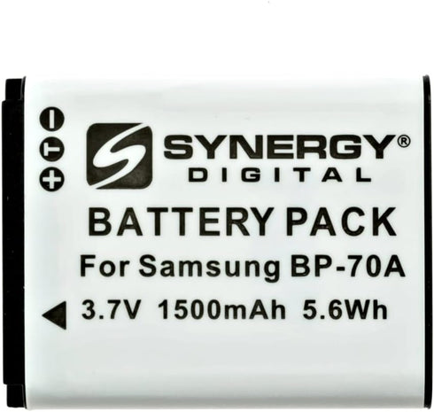 Synergy Digital Digital Camera Battery, Compatible with Samsung BP70A, BP-70A, BP70, EA-BP70A, EABP70A, IA-BP70A, IABP70A Digital Camera Battery (...