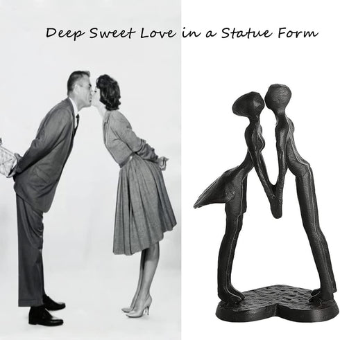 Iron Anniversary Couple Sculpture - Romantic Heart Statue for Home Decor, Gifts for Wife, Wedding Anniversary, Engagement, Marriage, Bithday, Vale...