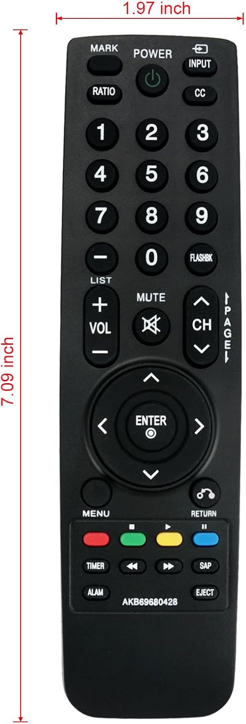AKB69680428 Replaced Remote fit for LG TV 32LH250H 37LH250H 42LH250H 32LH255H 37LH255H 42LH255H 37LH260H 42LH260H 37LH265H 32LH240H SAC34026004 47...