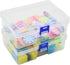 CHILDHOOD 2 Pack of Clear Plastic Clip Box, Crayon box Small Plastic Containers with Lids, Small Modular Supply Case for Office supplies, 6.5 x 4....