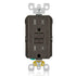 Leviton GFCI Outlet, 15 Amp, Self Test, Tamper-Resistant with LED Indicator Light, Protection from Electric Shock and Electrocution, GFTR1, Brown...