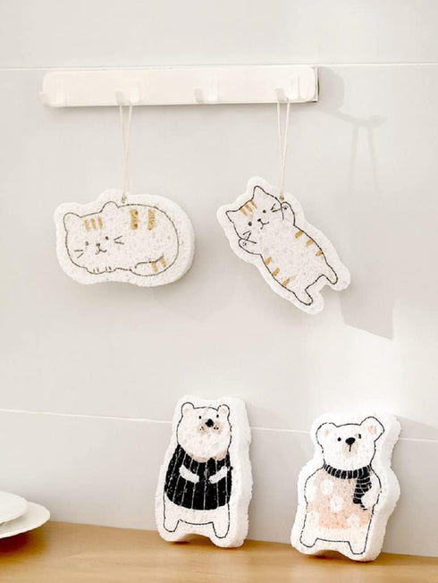 Kitchen Sponge,Cat Cellulose Sponges Dish Sponges Multifunctional Cartoon Cleaning Sponge Highly Absorbent and Easy to Dry for Reuse...