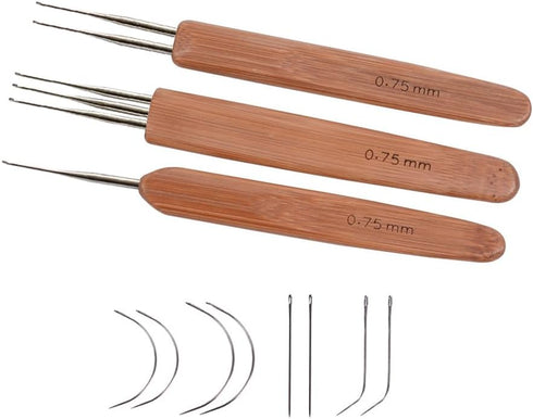 3 Pcs/Set Dreadlock Crochet Hook for Hair Dreadlock Needle Tool for Braid Craft Dread Locks Crochet Needles 0.75mm (1 Hook 2 Hooks 3 Hooks)...