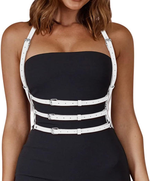 BODIY Plus Size Harness Punk Leather Harness Belts Women Fashion Rave Body Harness...