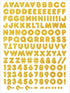 Sei 1/2 Inch Carefree Glitter Letters & Numbers Iron on Transfer, Gold, 1-Sheet...