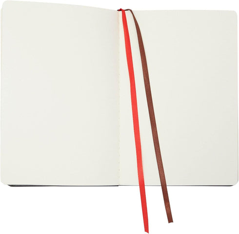 Bright Creations A5 Black Vegan Leather Journal, Sketchbook for Drawing, 208 Blank Sheets (5.75 x 7.5 In)...