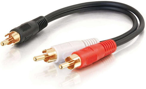 6in Value Series™ One RCA Mono Male to Two RCA Stereo Male Y-Cable...