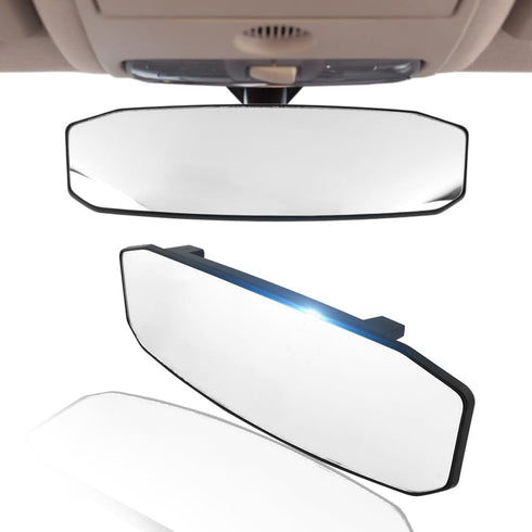 Rear View Mirror, 12" Large Convex Rearview Mirror, Anti-Glare Car Panoramic Rear View Mirror, Learner Driving Instructor Mirror SUVs Universal Ex...