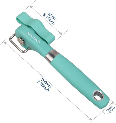 PAKITNER- Cut safe can opener, Manual can opener smooth edge - handheld Side cut can opener, Ergonomic Smooth Edge, Food Grade Stainless Steel Cut...