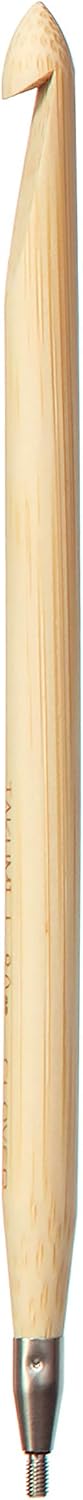 CLOVER Takumi Bamboo Interchangeable Tunisian Crochet Hook Brown, 6.5" Height x 0.2" Width x 0.2" Length...