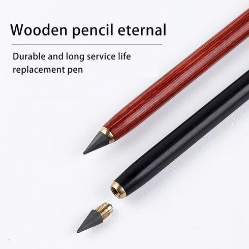 3 PCS Inkless Everlasting sandalwood Pencil,Everlasting Pencil with 3 pcs Replacement Nibs, Infinite Pencil, Unlimited Writing Pencil,Eternal for ...