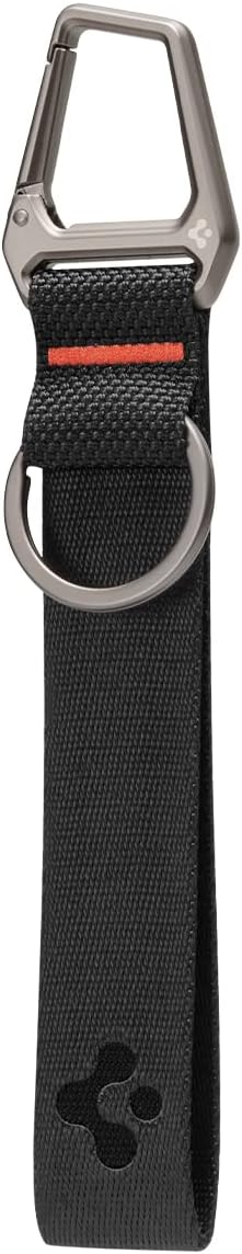 Spigen Life Carabiner Lanyard Keychain Strap for Keys ID Badge Wallet Holder and Everyday Carry Items Wrist Keychain Ring Carabiner - Black...