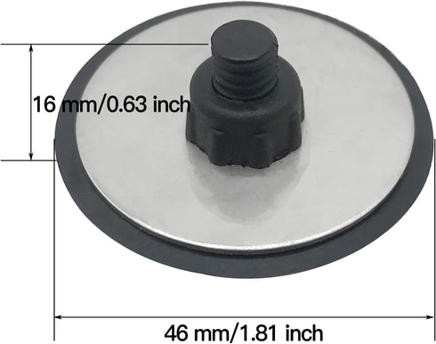 Rear Wiper Delete Plug Cap Kit Car Tailgate Waterproof Block Off (Black 46mm), 46mm/1.81''...