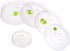 Set of 5 Microwave Plate Covers with Adjustable Steam Vents; Microwave Splatter Covers - Mixed Sizes for Large & Small Food Plates Bowls...