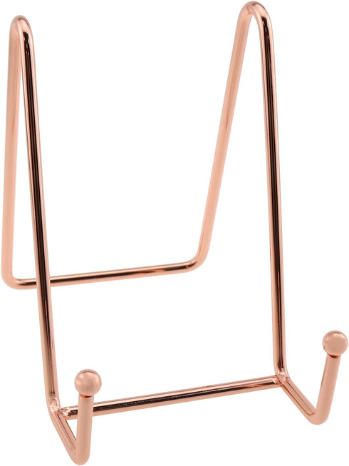 Plate Stands for Display 2PCS 4.5 Inch /11.4cm Rose Gold Display Stands for Plate, Metal Frame Holder Stand for Picture Decorative Plate Book Phot...