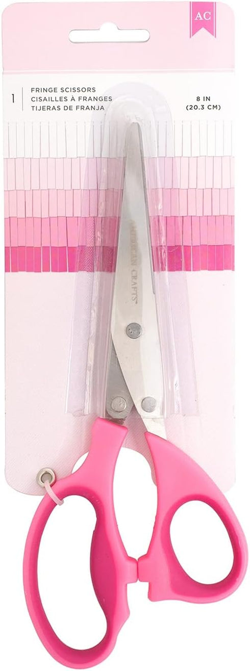 American Crafts 8 Inch Pink Fringe Scissors...
