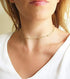 MEVECCO Gold Dainty Bead Plain Chain Choker Necklace for Women,14K Gold Plated Cute Tiny Satellite Chain Boho Minimalist Simple Choker Necklace fo...