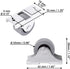 (Pack of 8) 1"" / (25 mm) Small Wheel Castors Rubber Wheels for Furniture Not Swivelling Non-Plastic Casting Device & Equipment Small Wheel Caster...