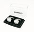 Mother of Pearl Silver Cufflinks for Men in Gift Box Round Handmade Cuff Links for Business Wedding Anniversary French Cuff Shirt...