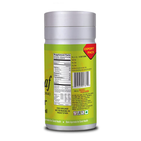 BASIC AYURVEDA Neem Leaf Powder | 3.53 Oz (100g) | Raw Margosa Extract | Organic Azadirachta Indica Leaves Powder | Purifying & Healthy Herbal Sup...