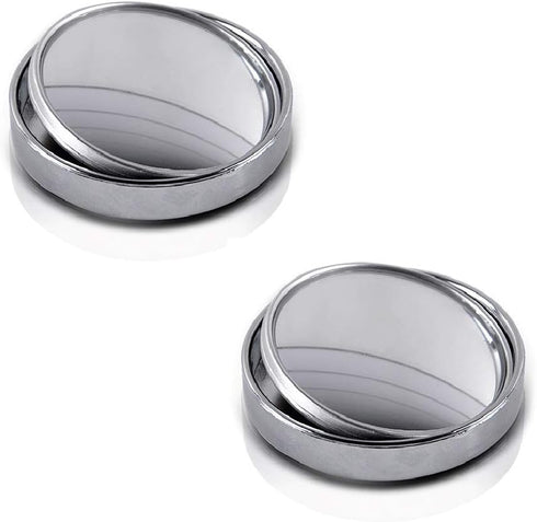 1 Pair Wide Angle Convex Car Auto Blind Spot Round Stick-On Side View Rearview Mirror...